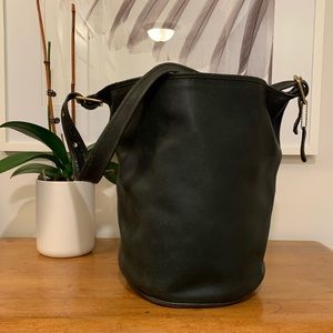 RARE GREEN Vintage Coach Duffle Sac / Bucket